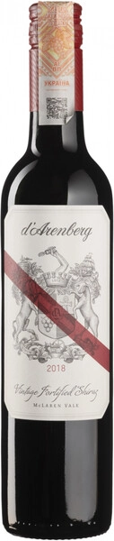Вино d'Arenberg, Vintage Fortified Shiraz, McLaren Vale, 2018, 0.5 л