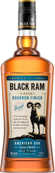 Виски Black Ram Bourbon Finish 3 Years Old, 1 л
