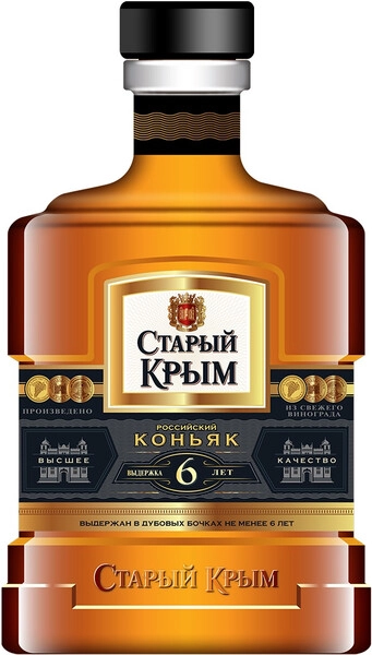 Коньяк Старый Крым 6-летний, 0.5 л