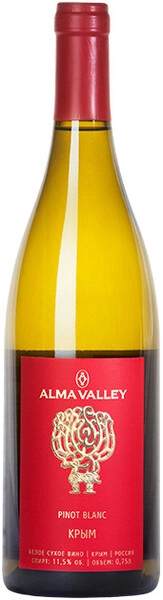 Вино "Alma Valley" Pinot Blanc, 2017
