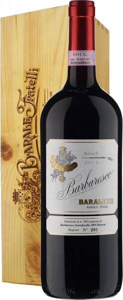 Вино Barale Fratelli, Barbaresco Serraboella Riserva DOCG, 2005, wooden box, 1.5 л