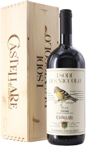 Вино Castellare di Castellina, I Sodi di San Niccolo, Toscana IGT, 2018, wooden box, 1.5 л