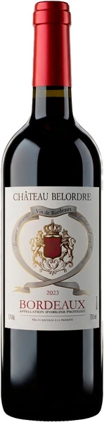 Вино "Chateau Belordre" Rouges, Bordeaux AOP, 2023