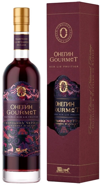 Ликер Онегин, Гурмэ Черная Смородина, Ежевика и Асаи, в подарочной коробке, 200 мл