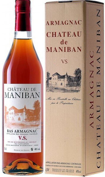 Арманьяк Castarede, Chateau de Maniban VS, Bas Armagnac AOC, gift box, 0.7 л