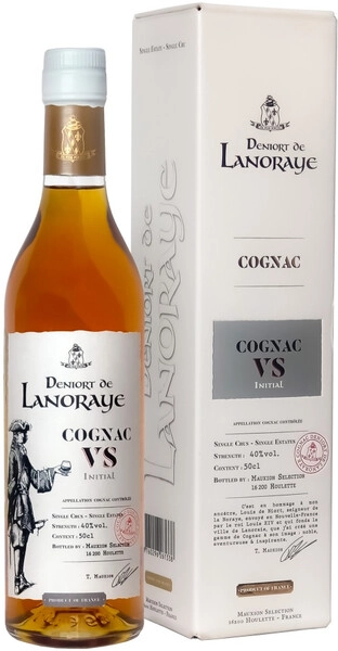 Коньяк "Deniort de Lanoraye" Initial VS, gift box, 0.5 л