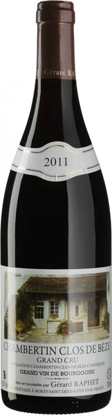 Вино Gerard Raphet, Chambertin Grand Cru Clos de Beze AOC, 2011