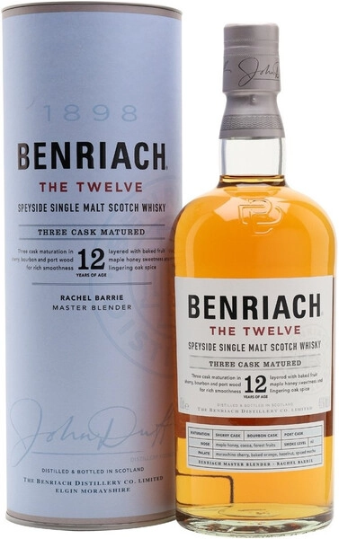 Виски Benriach 12 years old, In Tube, 0.7 л