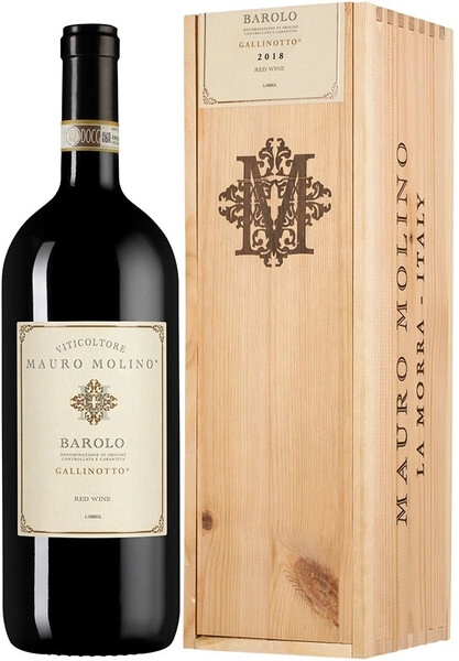 Вино Mauro Molino, Barolo Gallinotto DOCG, 2020, wooden box, 1.5 л