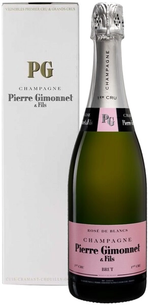 Шампанское Pierre Gimonnet & Fils, Rose de Blancs Brut 1er Cru, Champagne AOC, gift box