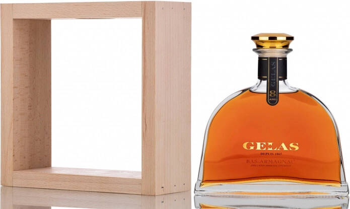 Арманьяк Gelas, Bas Armagnac 8 ans, in decanter & wooden case, 0.7 л