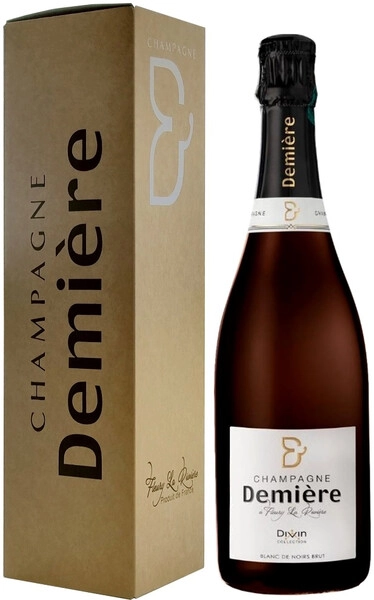 Шампанское Demiere, Divin Blanc de Noirs Brut, Champagne AOC, gift box