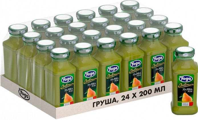Сок Yoga, Optimum Pera, set of 24 pcs., 200 мл