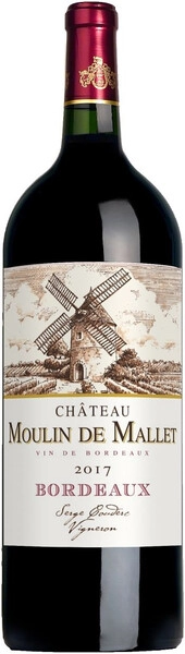 Вино Chateau Moulin de Mallet, Bordeaux AOC, 2017, 1.5 л