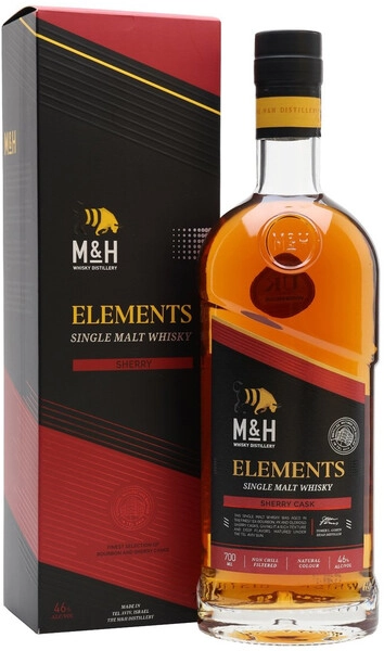 Виски M&H, Elements Sherry, gift box, 0.7 л