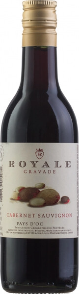 Вино Royale Gravade Cabernet Sauvignon, Pays d'Oc IGP, 2019, 187 мл