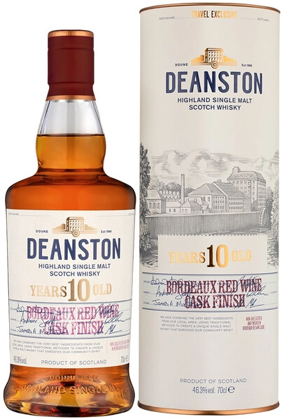 Виски Deanston 10 Years Old Bordeaux Red Wine Cask Finish, gift box, 0.7 л