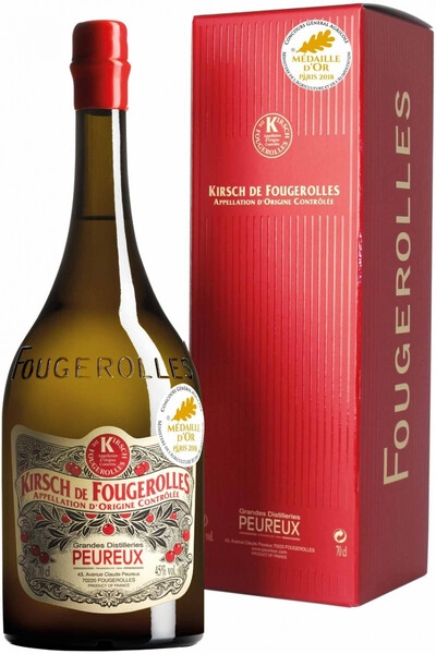 Бренди Grandes Distilleries Peureux, Kirsch de Fougerolles AOC, gift box, 0.7 л