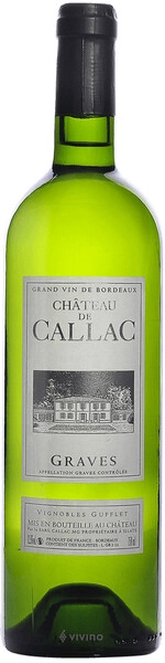 Вино Chateau de Callac Blanc, Graves AOC, 2022