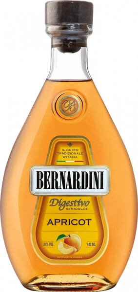 Ликер Bernardini Apricot with Cognac, 0.44 л