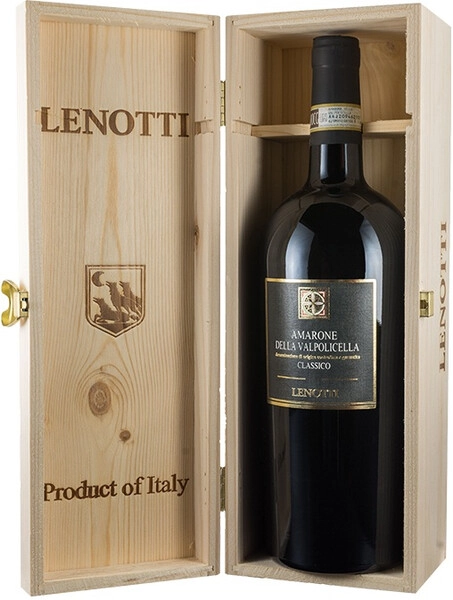 Вино Lenotti, Amarone della Valpolicella DOC Classico, wooden box, 1.5 л