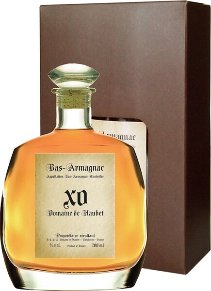 Арманьяк Domaine de Haubet XO, Bas-Armagnac AOC, decanter with gift box, 0.7 л