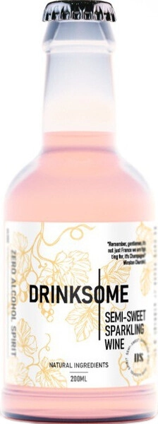 Игристое вино Drinksome Semi-Sweet Sparkling Zero Alcohol, 200 мл