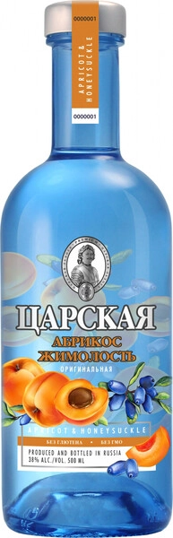 Ликер "Царская" Оригинальная Абрикос и Жимолость, настойка горькая, 0.5 л