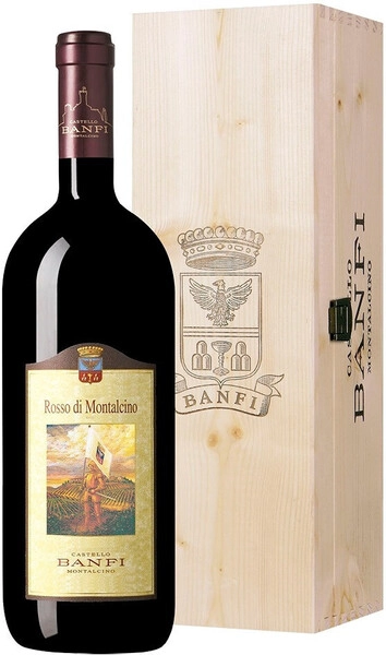 Вино Castello Banfi, Rosso di Montalcino DOC, 2023, wooden box, 1.5 л
