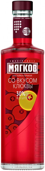 Ликер Мягков Клюква, настойка горькая, 0.5 л