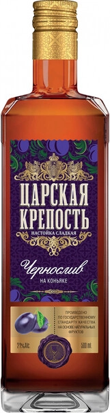 Ликер Царская Крепость Чернослив на Коньяке, 0.5 л