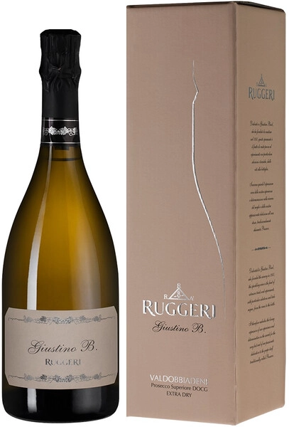 Игристое вино Ruggeri, Giustino B. Valdobbiadene Prosecco Superiore DOCG, 2022, gift box
