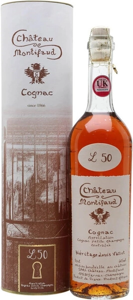 Коньяк Chateau de Montifaud, Heritage Louis Vallet 50 Years Old, Petite Champagne AOC, in tube, 0.7 л