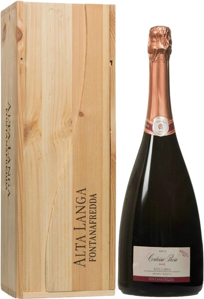 Игристое вино Fontanafredda, Contessa Rosa Rose, Alta Langa DOCG, 2012, wooden box, 1.5 л