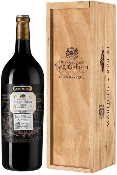 Вино Herederos del Marques de Riscal Rioja DOC Gran Reserva, 2016, wooden box, 1.5 л