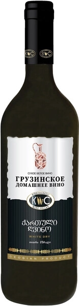 Вино Грузинское Домашнее Белое Сухое, 1 л