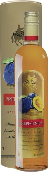Бренди Rubin, Prepecenica, in tube, 1 л