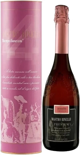 Игристое вино Mastro Binelli Premium Rosato Semi-sweet, in tube