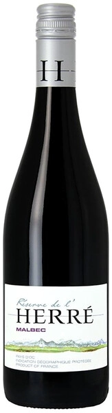 Вино Reserve de l'Herre Malbec, Pays d'Oc IGP, 2022
