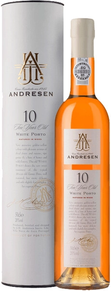 Портвейн Andresen, White Port 10 Year Old, in tube, 0.5 л