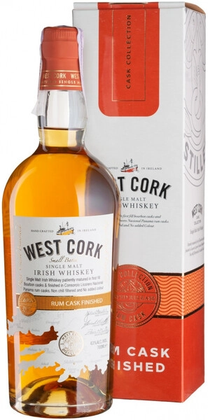 Виски West Cork Small Batch Rum Cask, gift box, 0.7 л