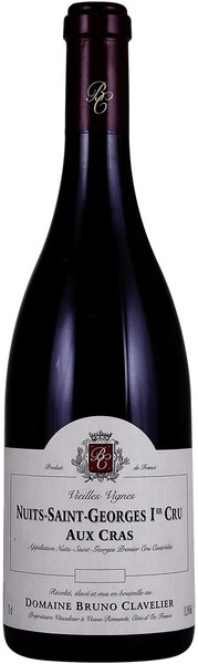 Вино Domaine Bruno Clavelier, Nuits-Saint-Georges 1er Cru Aux Cras Vieilles Vignes AOC, 2018