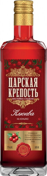 Ликер Царская Крепость Клюква на Коньяке, 0.5 л