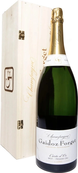 Шампанское Champagne Gaidoz-Forget, Carte d'Or Brut Premier Cru, Champagne AOC, wooden box, 3 л