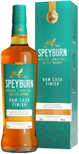 Виски Speyburn Speyside Single Malt Rum Cask Finish, gift box, 0.7 л