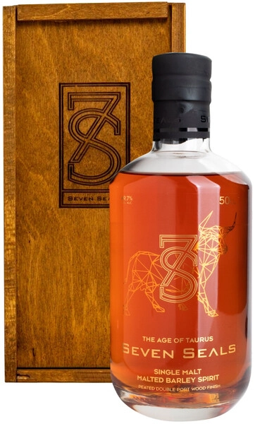 Виски Seven Seals Zodiac The Age of Taurus Single Malt, wooden box, 0.5 л