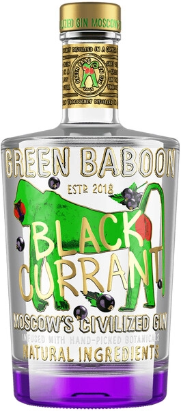 Джин Green Baboon Black Currant, 0.5 л