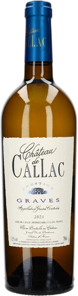 Вино Chateau de Callac Prestige Blanc, Graves AOC, 2021