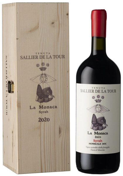 Вино Sallier de La Tour, La Monaca, Monreale DOC, 2020, wooden box, 1.5 л