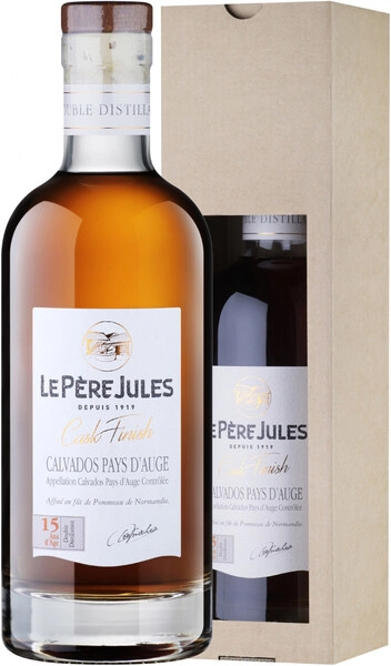 Кальвадос Le Pere Jules, 15 Ans Cask Finish, Calvados Pays d'Auge AOC, gift box, 0.7 л